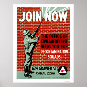 Poster Rejoignez les équipes de décontamination de la déf