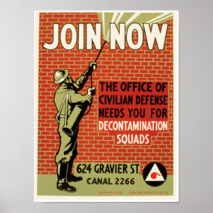 Poster Rejoignez maintenant ~ Défense civile