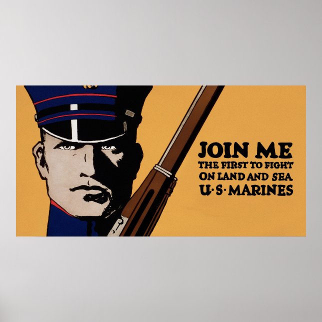 Poster Rejoignez-moi ~ US Marines (Devant)