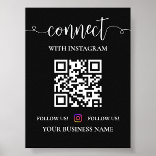 Poster Rejoignez-Nous sur Instagram Code QR Panneau   Ins