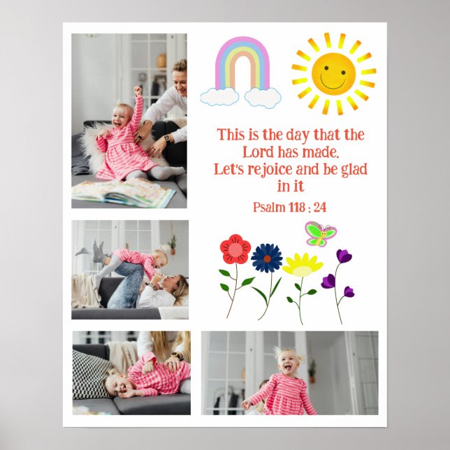 Poster Réjouissez-vous et soyez heureux chaque jour (Devant)