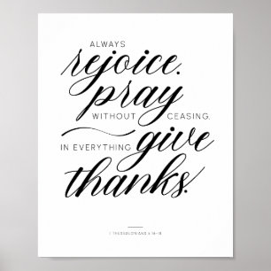 Poster Réjouissez-vous toujours. Priez sans cesser. Devis