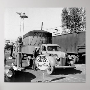 Poster relais routier des années 1940