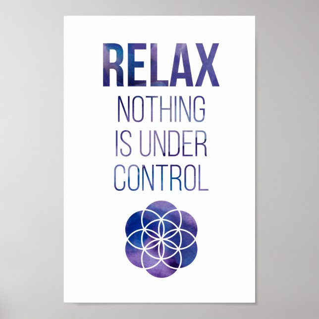 Poster Relax Mindfult Bouddha Citation (Devant)