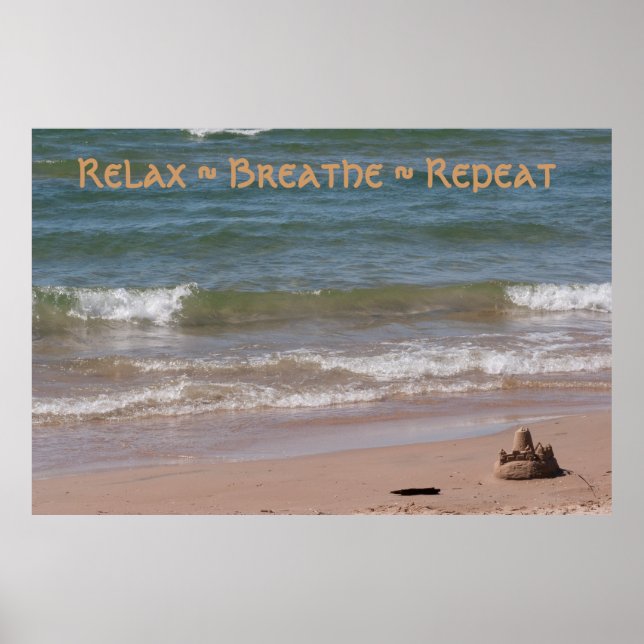 Poster Relax ~ Respire ~ Répéter (Devant)