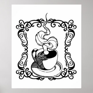 Poster Relaxez-vous avec une Hot Cup de café