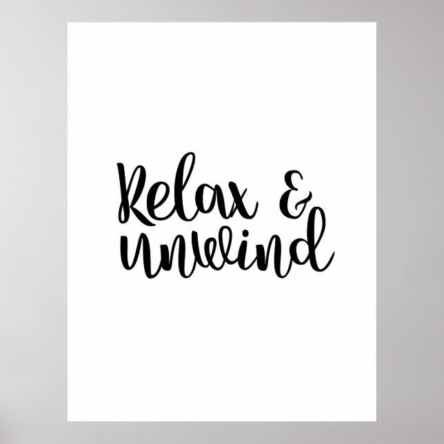 Poster Relaxez-vous et détendez-vous (Devant)