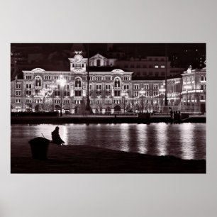 Poster Relaxing night in town