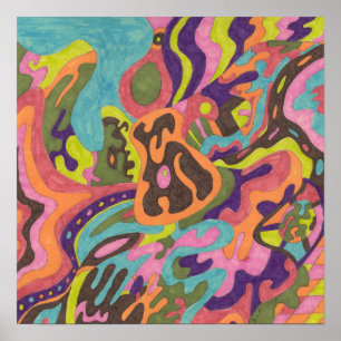 Poster "Release" Original Abstrait