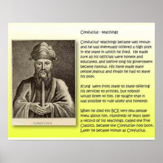 Poster Religion, Confucianisme, Enseignement