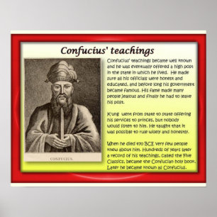 Poster Religion, Confucianisme, Enseignement 1