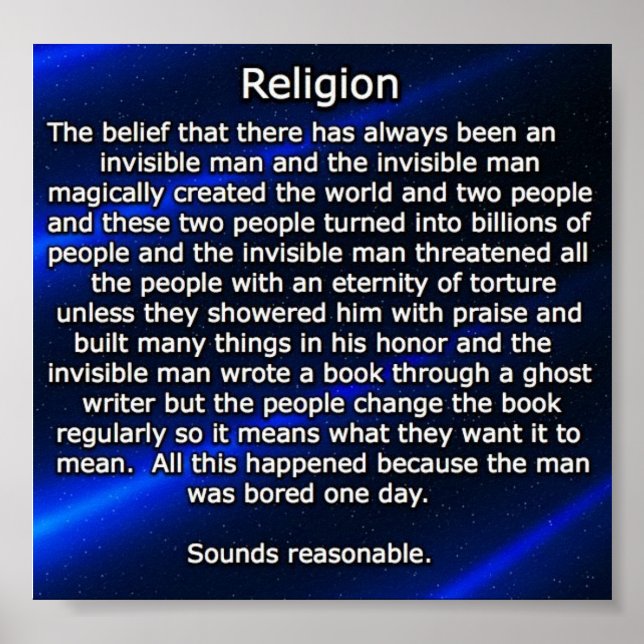 Poster religion expliquée (Devant)