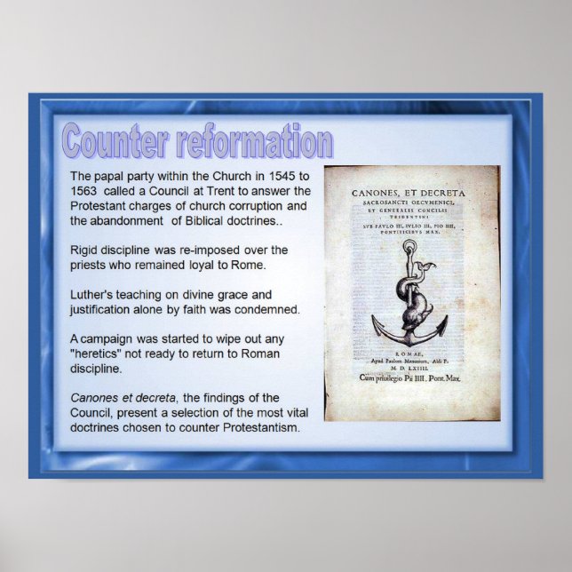 Poster Religion, Histoire, Contre-Réforme (Devant)