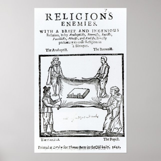 Poster Religions ennemies, 1641 (Devant)