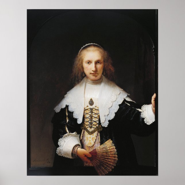 Poster Rembrandt - Agatha Bas (Devant)