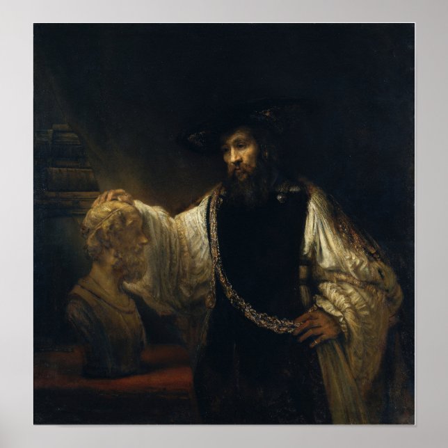 Poster Rembrandt - Aristote Au Buste De Homer (Devant)