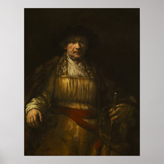Poster Rembrandt - Autoportrait (Devant)