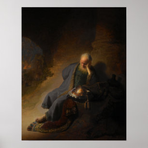Poster Rembrandt - Jérémie pleurant la destruction de Jér