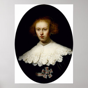 Poster Rembrandt - Jeune Femme