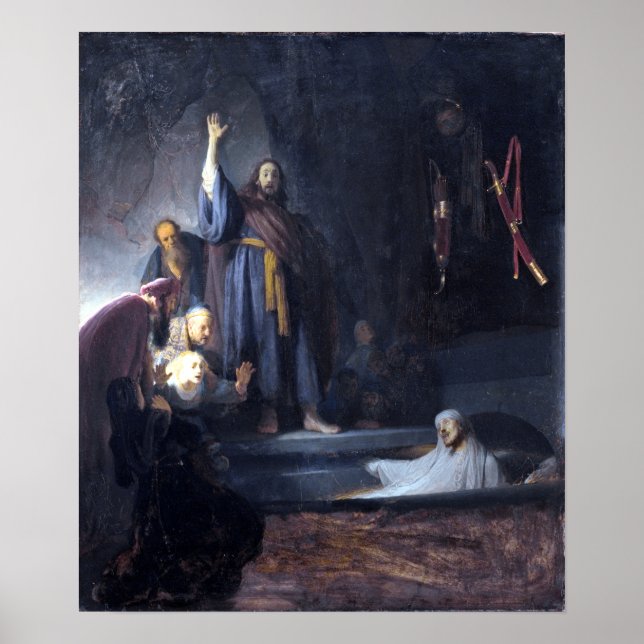 Poster Rembrandt La montée de Lazare (Devant)