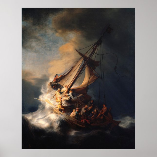 Poster REMBRANDT | La tempête sur la mer de Galilée (Devant)