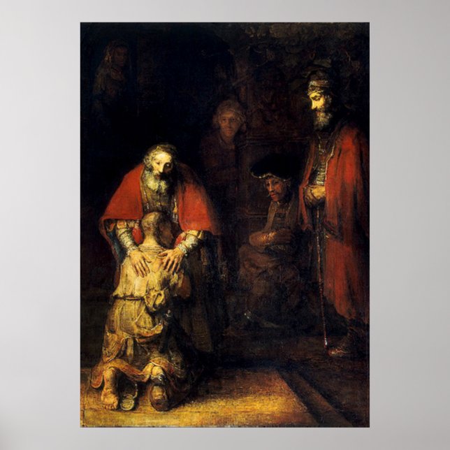Poster Rembrandt - Le retour du fils prodigue (Devant)