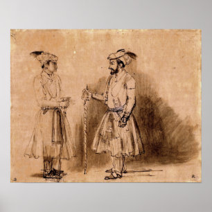 Poster Rembrandt - Mughal Noblemen Shah Jahan Dara Shikoh