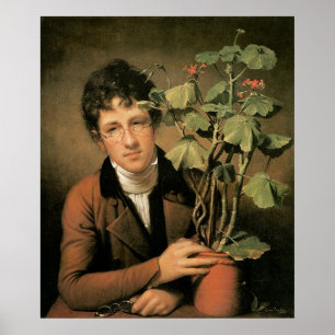 Poster Rembrandt Peale Rubens Peale avec du géranium