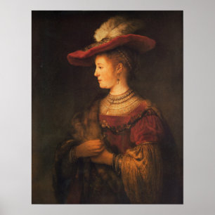 Poster Rembrandt - Saskia Uylenburgh 1634