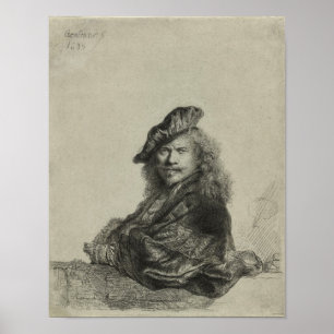 Poster Rembrandt Self Portrait Sketch