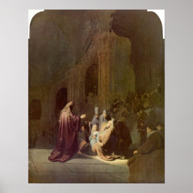 Poster Rembrandt - Siméon dans le temple (Devant)