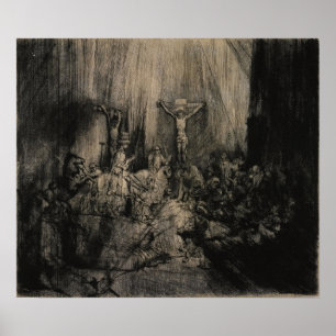 Poster Rembrandt - Trois Croix