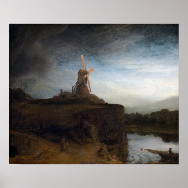 Poster Rembrandt van Rijn Le Mill (Devant)