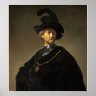 Poster Rembrandt - Vieux Homme Avec Chaîne D'Or