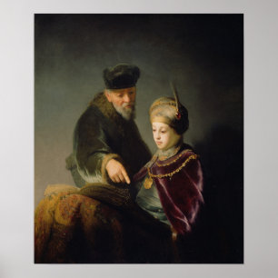 Poster Rembrandt - Young Scholar and His Tutor