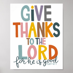 Poster Remercie Le Seigneur, Il Est Bon Jésus Tombe Que
