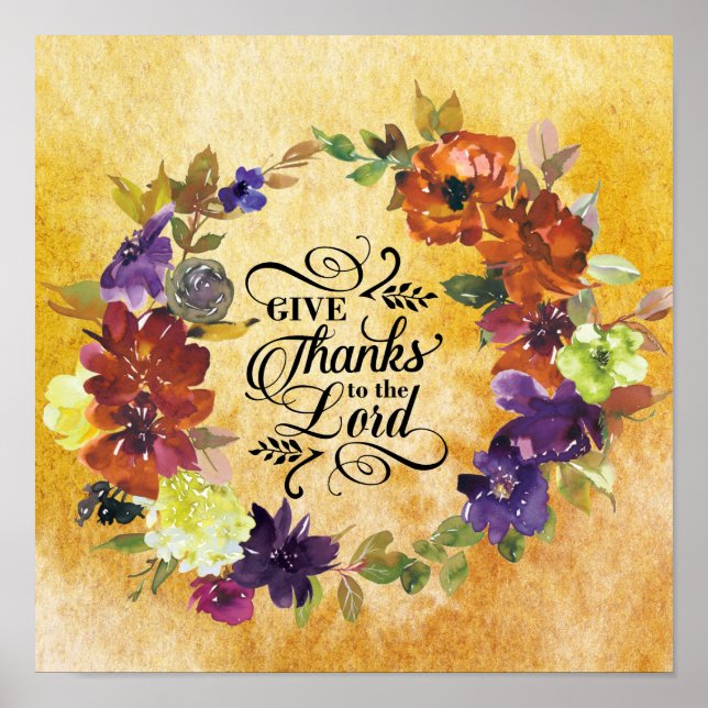 Poster Remercie le Seigneur, Thanksgiving (Devant)