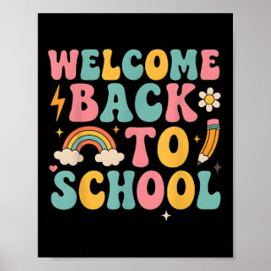 Poster Remerciement aux enseignants Garçons Filles Retro 