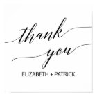 Remerciement élégant en calligraphie noire