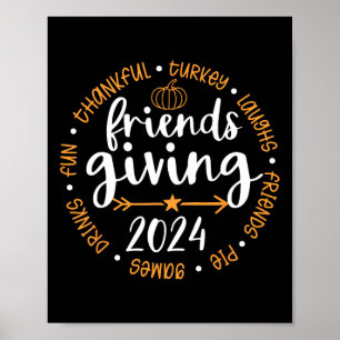 Poster Remerciements Amis Thanksgiving 2024 Friendsgiving