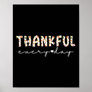 Poster Remerciements Quotidien Feuilles d'automne Thanksg