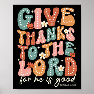 Poster Remerciez Le Seigneur Thanksgiving Bible Verse S