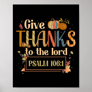 Poster Remerciez Le Seigneur Thanksgiving Bible Verse S