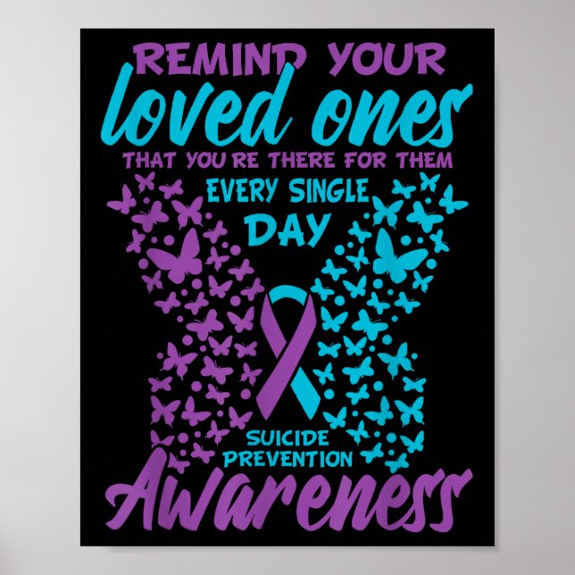 Poster Remind Your Loved Ones Suicide Prevention Awarenes (Devant)