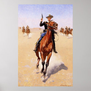 Poster Remington - Le Cavalier, art populaire
