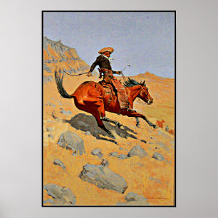 Poster Remington - The Cowboy, famous painting
