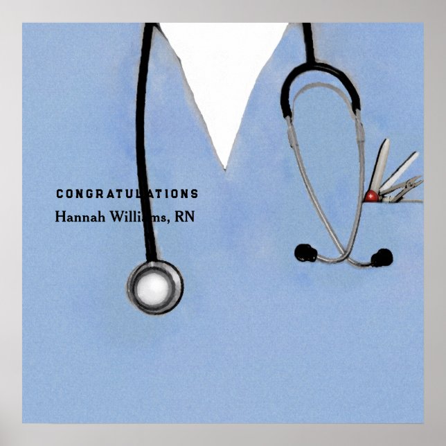 Poster Remise de diplôme de l'école d'infirmières (Devant)