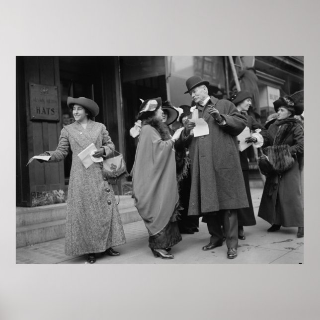 Poster Remise de suffrage pour femmes, 1913 (Devant)