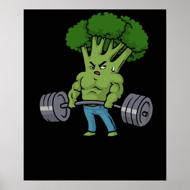 Poster Remise en forme Broccoli Gym Fitness Cadeau Bodybu (Devant)