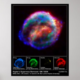 Poster Remnant Supernova de Kepler - SN 1604